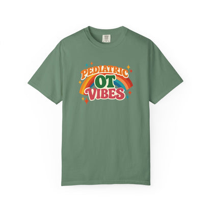 Pediatric OT Vibes T-shirt | Retro Rainbow Occupational Therapy Tee