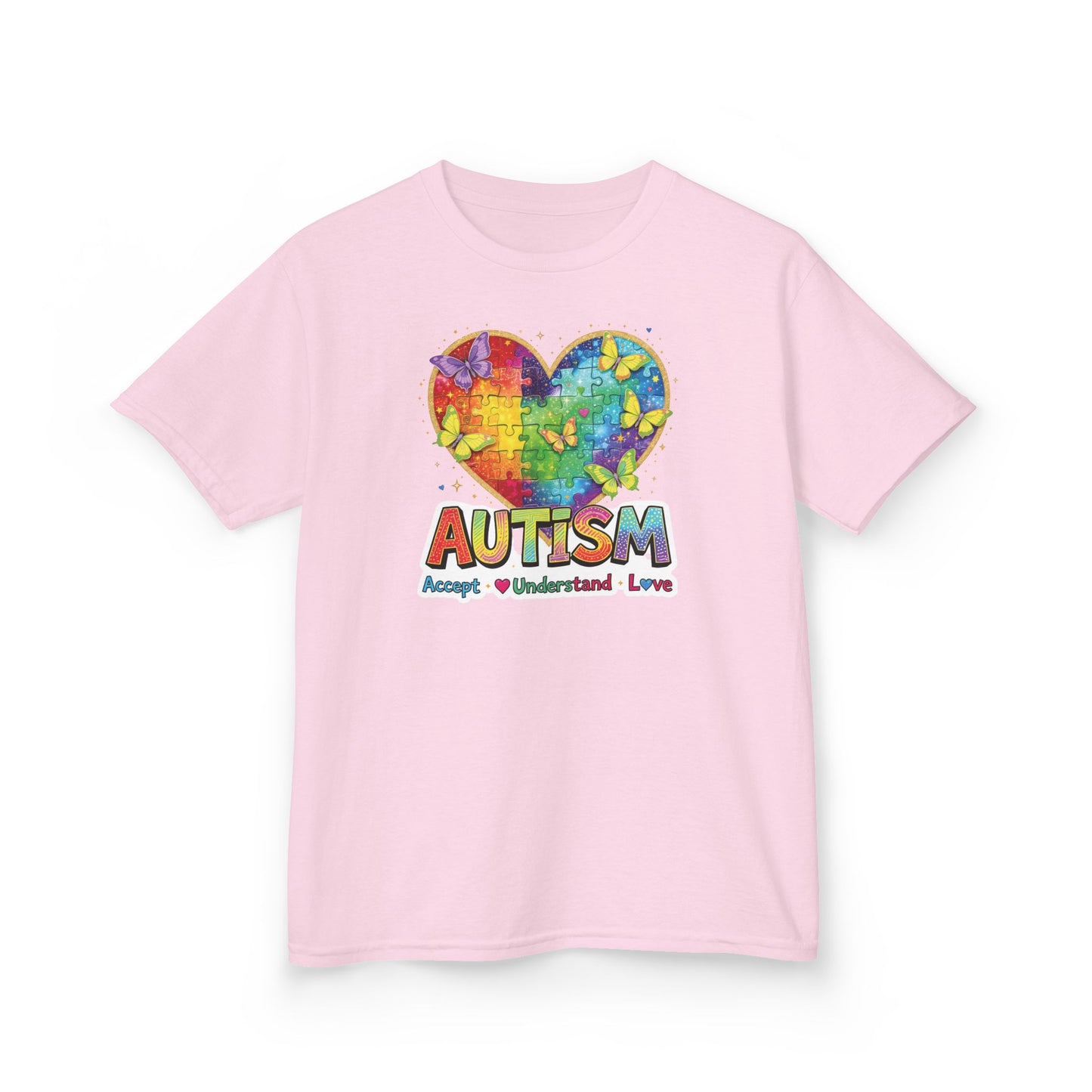 Autism Puzzle Heart Kids Tee | Accept Understand Love
