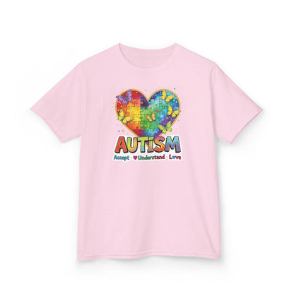 Autism Puzzle Heart Kids Tee | Accept Understand Love