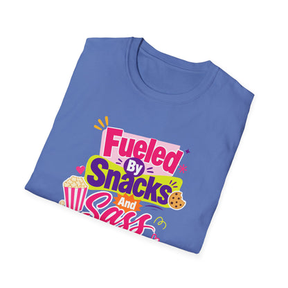 Fueled by Snacks and Sass T-Shirt | Snack Quote Tee