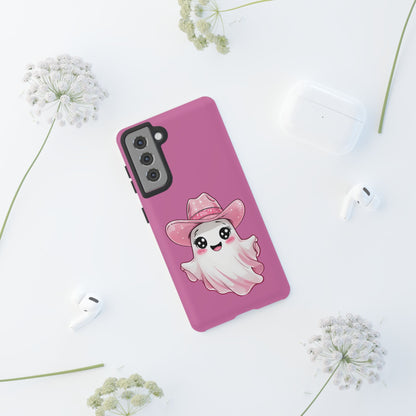 Cute Ghost Phone Case - Fun, Whimsical, Kawaii, Halloween, Gift Idea, Pink Ghost Design