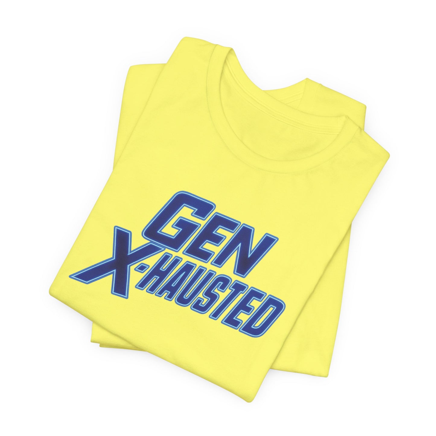 Gen X-Hausted Unisex Tee - Retro Humor Tee, Gift for Gen X, Casual Wear, Trendy Graphic Shirt, Unique Meme Apparel