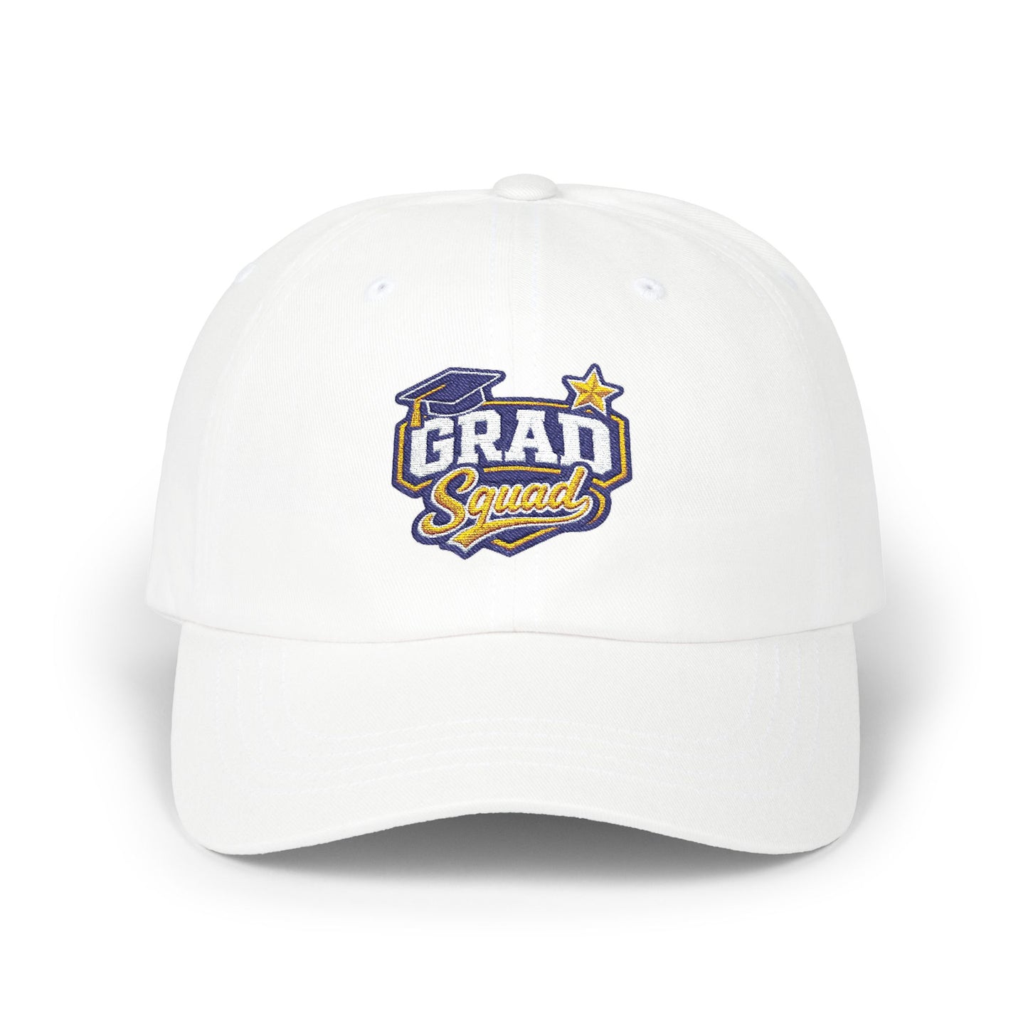 Grad Squad Dad Cap | Graduation embroidered hat, school colors