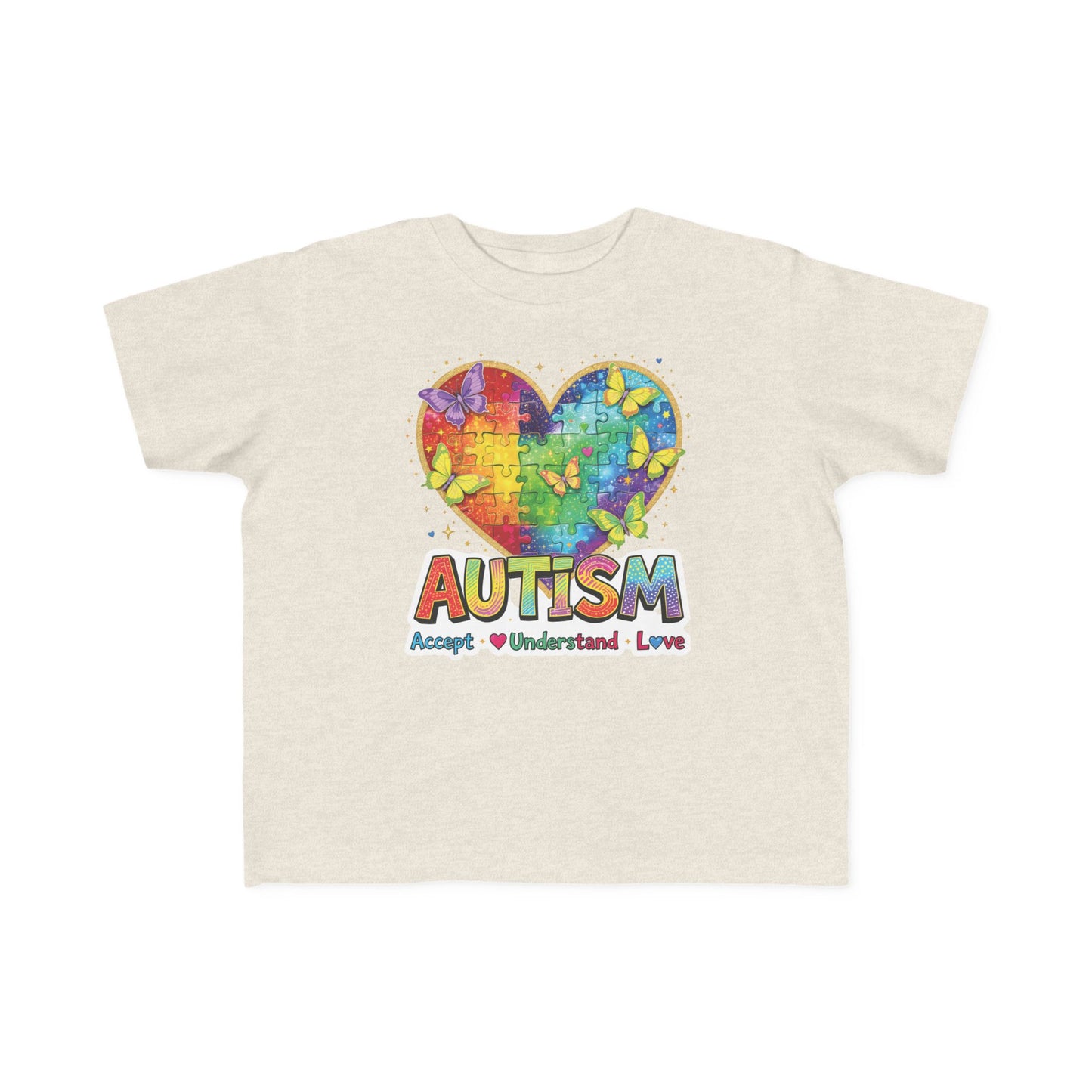 Autism Puzzle Heart Toddler Tee | Accept Understand Love