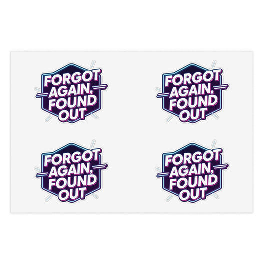 Sticker Sheet Bundle, Gen X Humor Forgot Again Found Out, Funny Stickers Pack, Retro Label Set, 90s Nostalgia Decals, Scrapbook Supplies