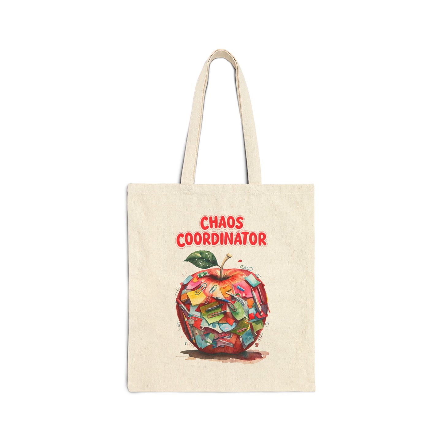 Chaos Coordinator Cotton Canvas Tote Bag, Teacher Gift, Eco-Friendly Shopping Bag, Fun Classroom Accessory, Back to School Tote