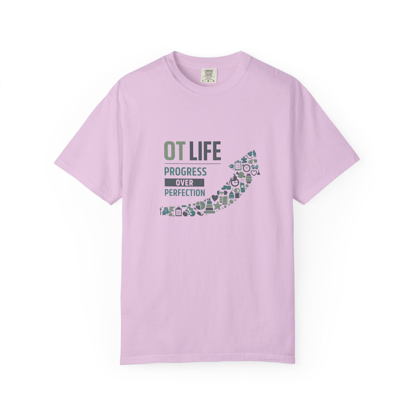 OT Life Progress Over Perfection T-Shirt | Occupational Therapy Arrow Design