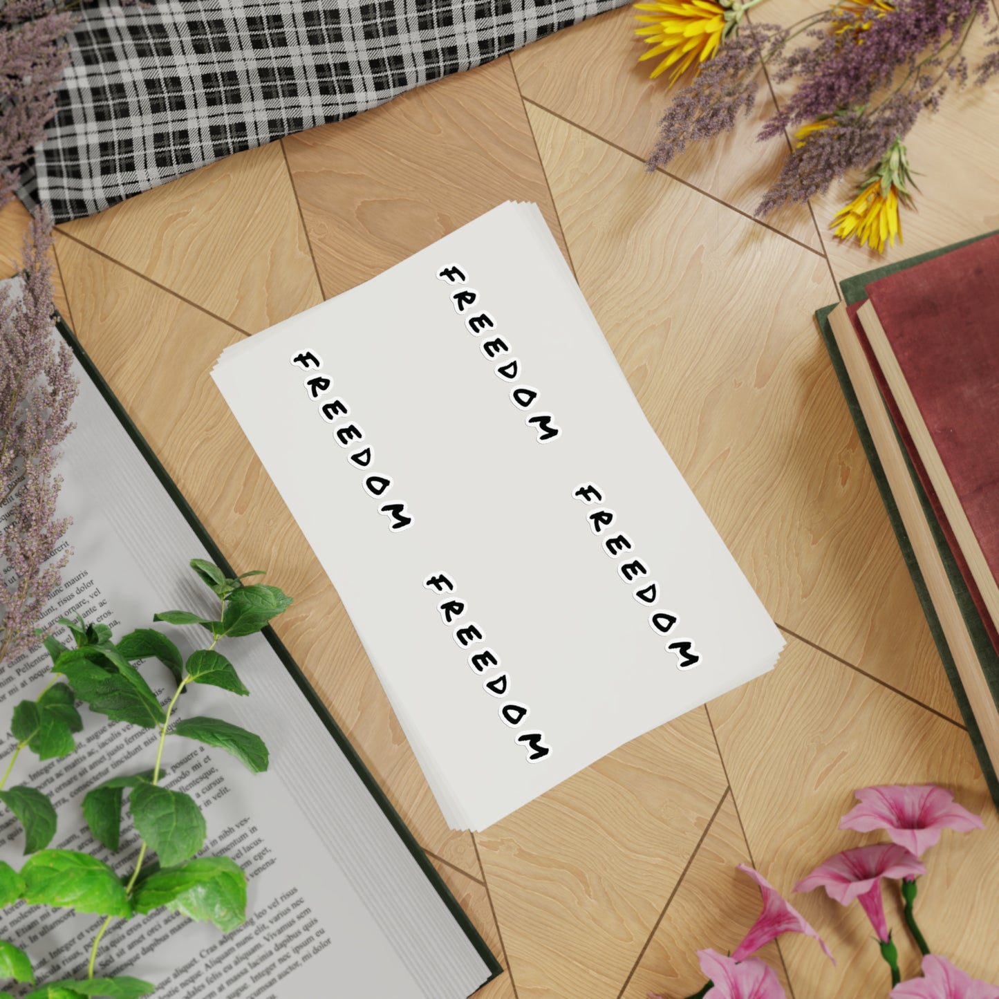 Freedom Sticker Sheet Bundle - Inspirational Decals, Motivational Sticker Pack, Clear Vinyl Stickers, Planner Accessories,