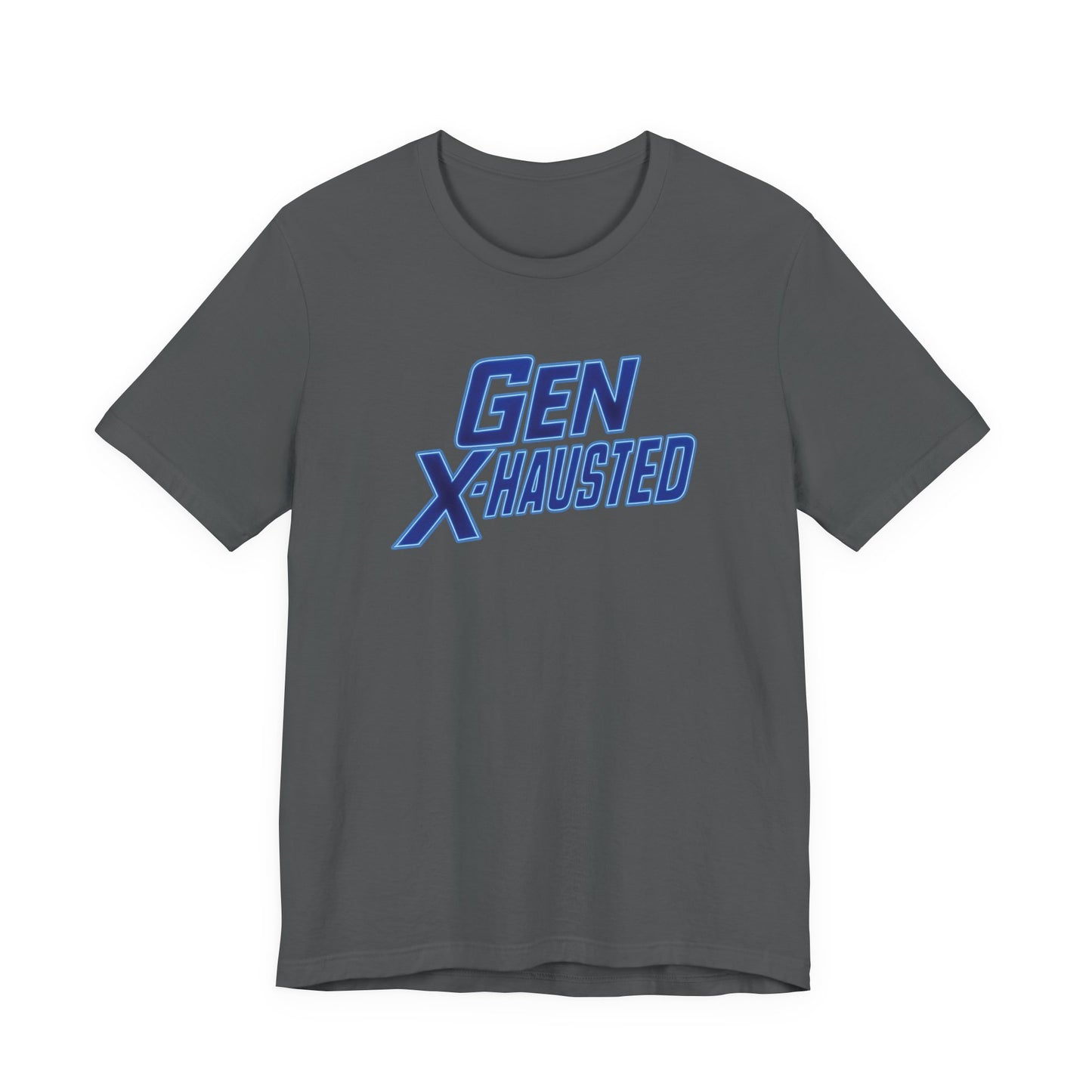 Gen X-Hausted Unisex Tee - Retro Humor Tee, Gift for Gen X, Casual Wear, Trendy Graphic Shirt, Unique Meme Apparel