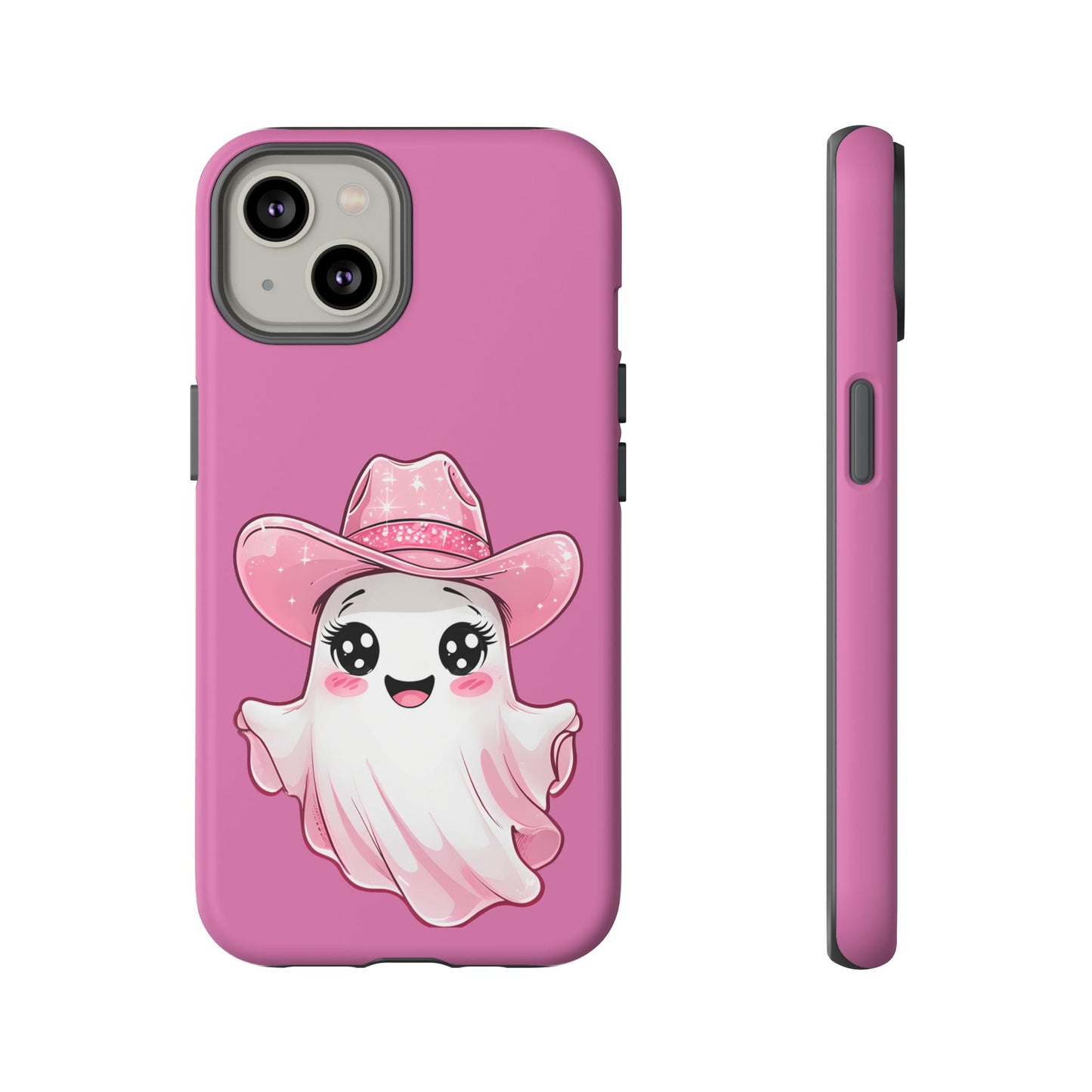 Cute Ghost Phone Case - Fun, Whimsical, Kawaii, Halloween, Gift Idea, Pink Ghost Design