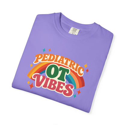 Pediatric OT Vibes T-shirt | Retro Rainbow Occupational Therapy Tee