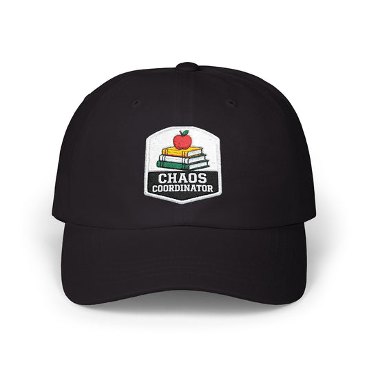 Chaos Coordinator Teacher Dad Cap | Embroidered Books & Apple School Hat