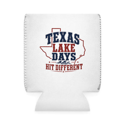 Texas Lake Days Hit Different Can Cooler Sleeve | Personalized Name Option