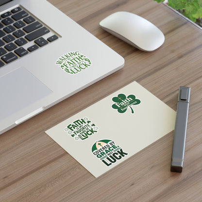Faith Over Luck Sticker Sheet | Christian Inspirational Stickers