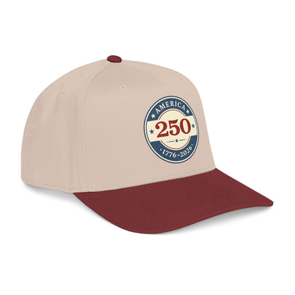 America 250 1776-2026 Patch Mid Profile Baseball Cap | 250th Anniversary Celebration