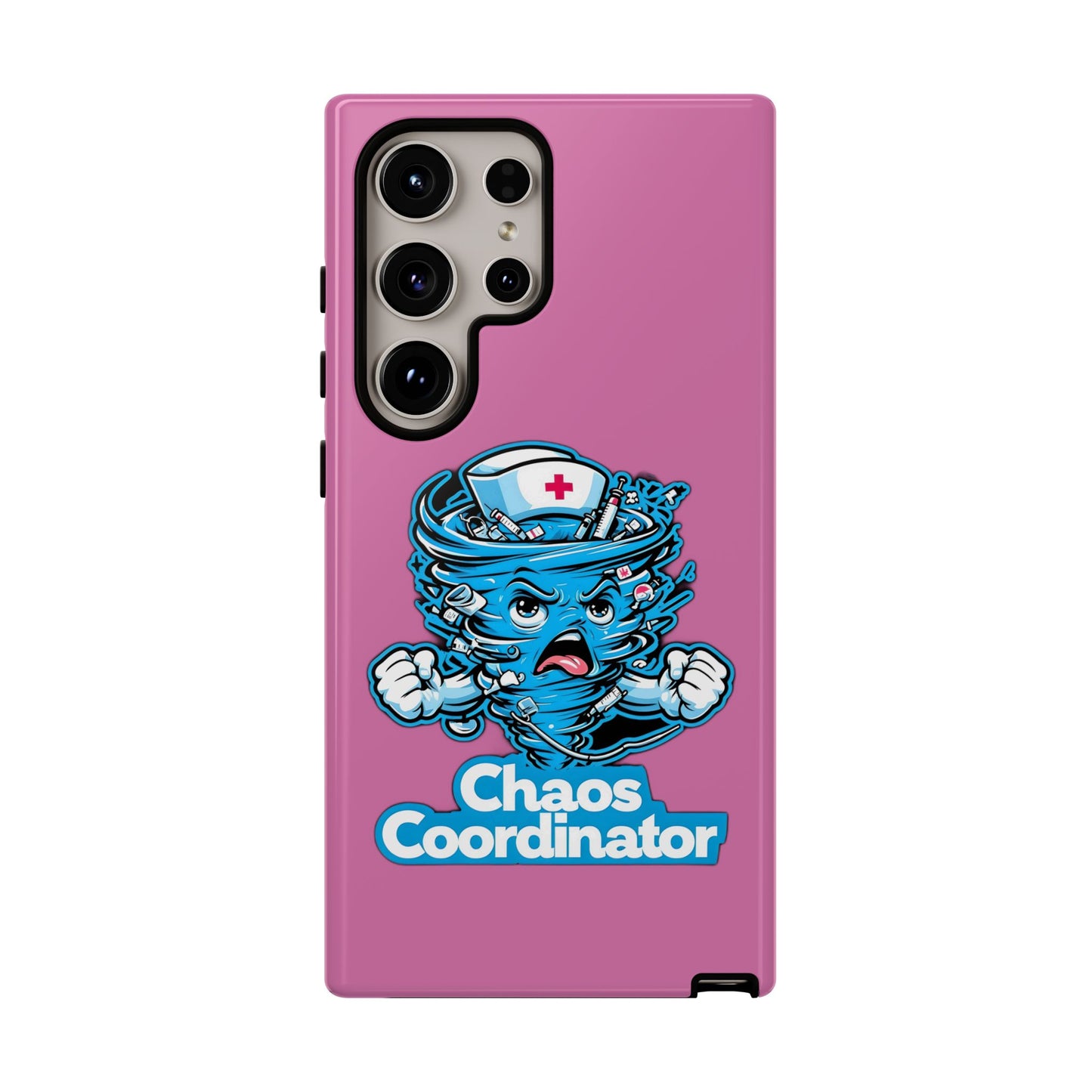 Chaos Coordinator Phone Case, Fun Nurse Gift, Tough Cases for Healthcare Heroes, Unique Cell Phone Cover, Funny Medical Humor/ Pink