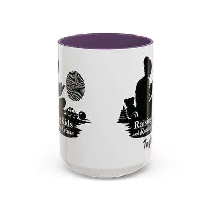 Raising Kids and Reading Crime Mug | Accent Coffee Mug
