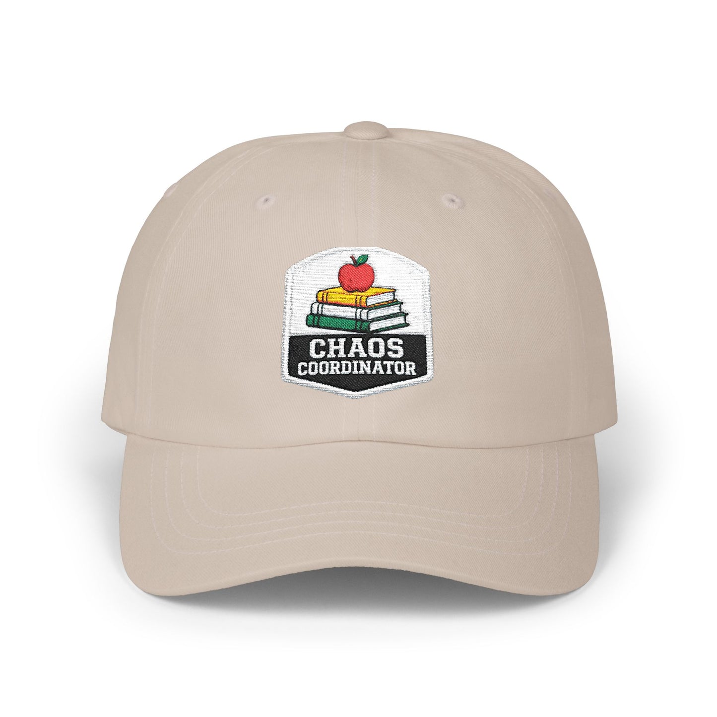 Chaos Coordinator Teacher Dad Cap | Embroidered Books & Apple School Hat
