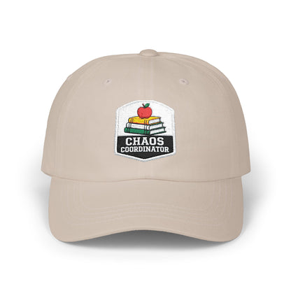 Chaos Coordinator Teacher Dad Cap | Embroidered Books & Apple School Hat