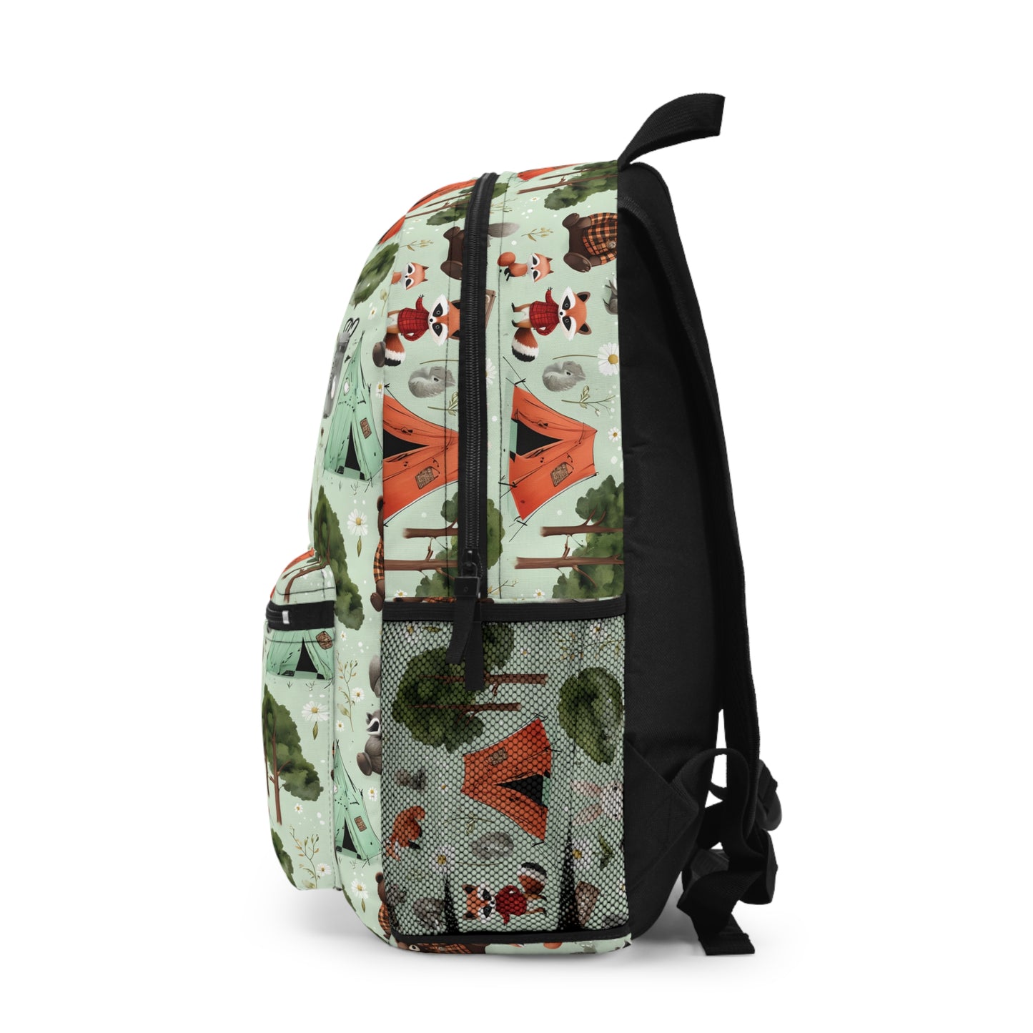 Personalized Camp Backpack for Kids | Cute Forest Animals & Tents | Boys Girls School Bag | Woodland Animal Backpack | Back to School