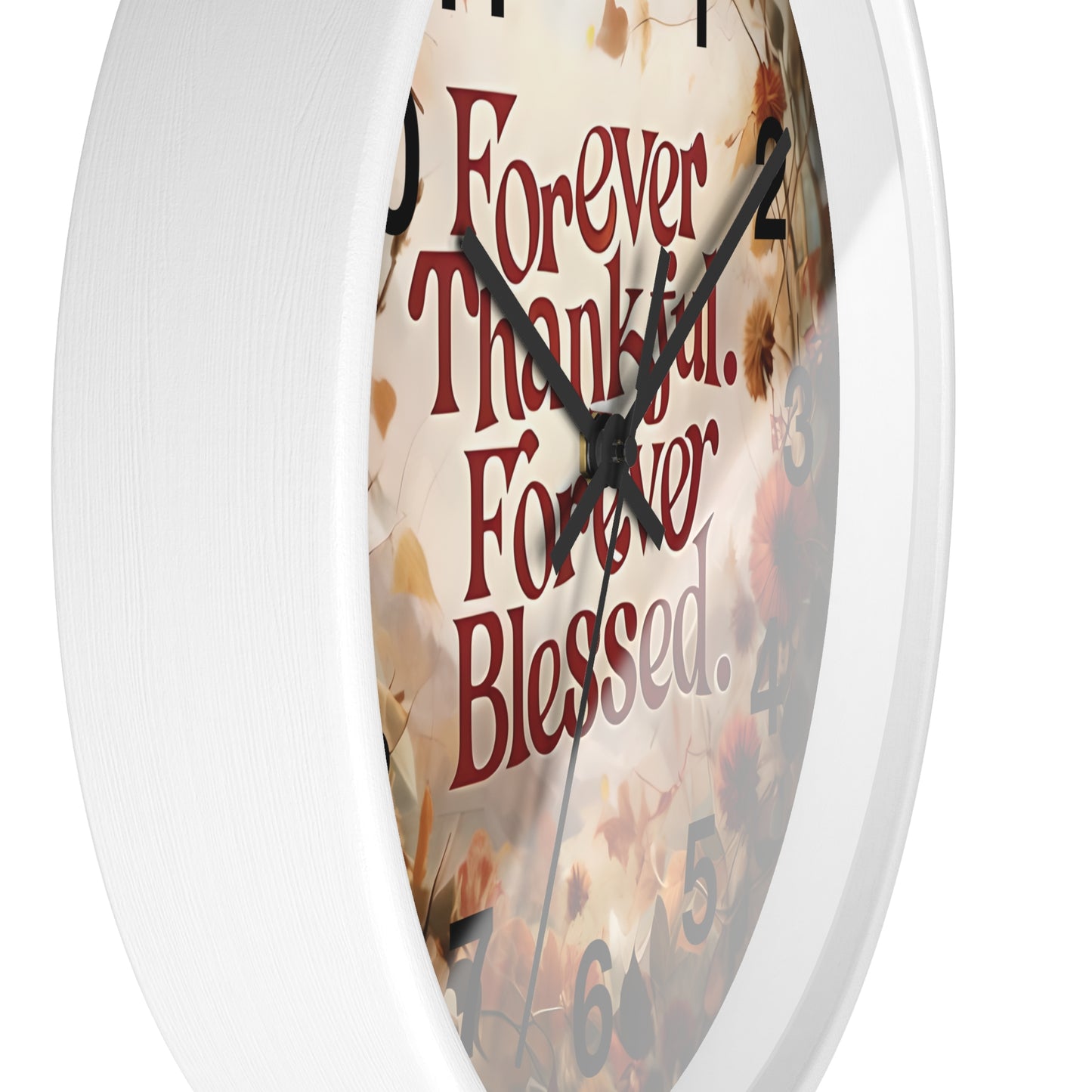 Forever Thankful Forever Blessed Wall Clock, Thankful Wall Decor, Blessed Home Decor, Religious Clock, Inspirational Gift