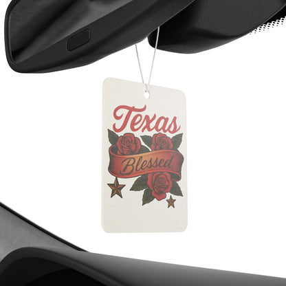 Texas Blessed Car Air Freshener - Floral Air Freshener, Home Fragrance, Gift for Texas Lovers, Car Decor, Blessing Decor