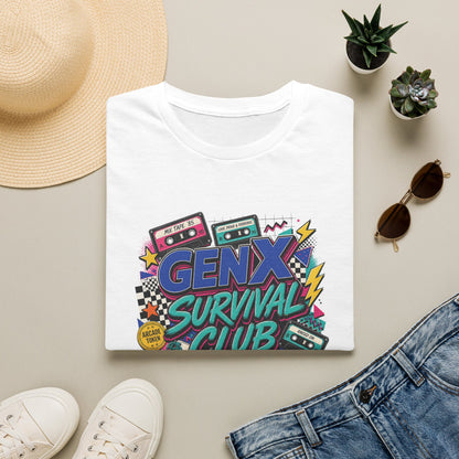 Gen X Survival Club T-Shirt | 80s Retro Cassette Graphic