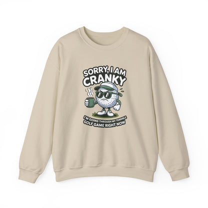 Sorry I Am Cranky Golf Ball Character Sweatshirt | Funny Golfwear
