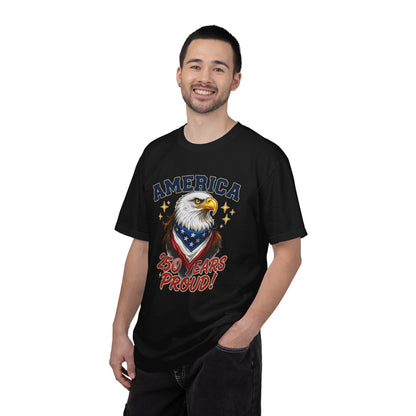 America Eagle 250 Years Proud T-Shirt | Patriotic Bald Eagle Tee - 250th Anniversary