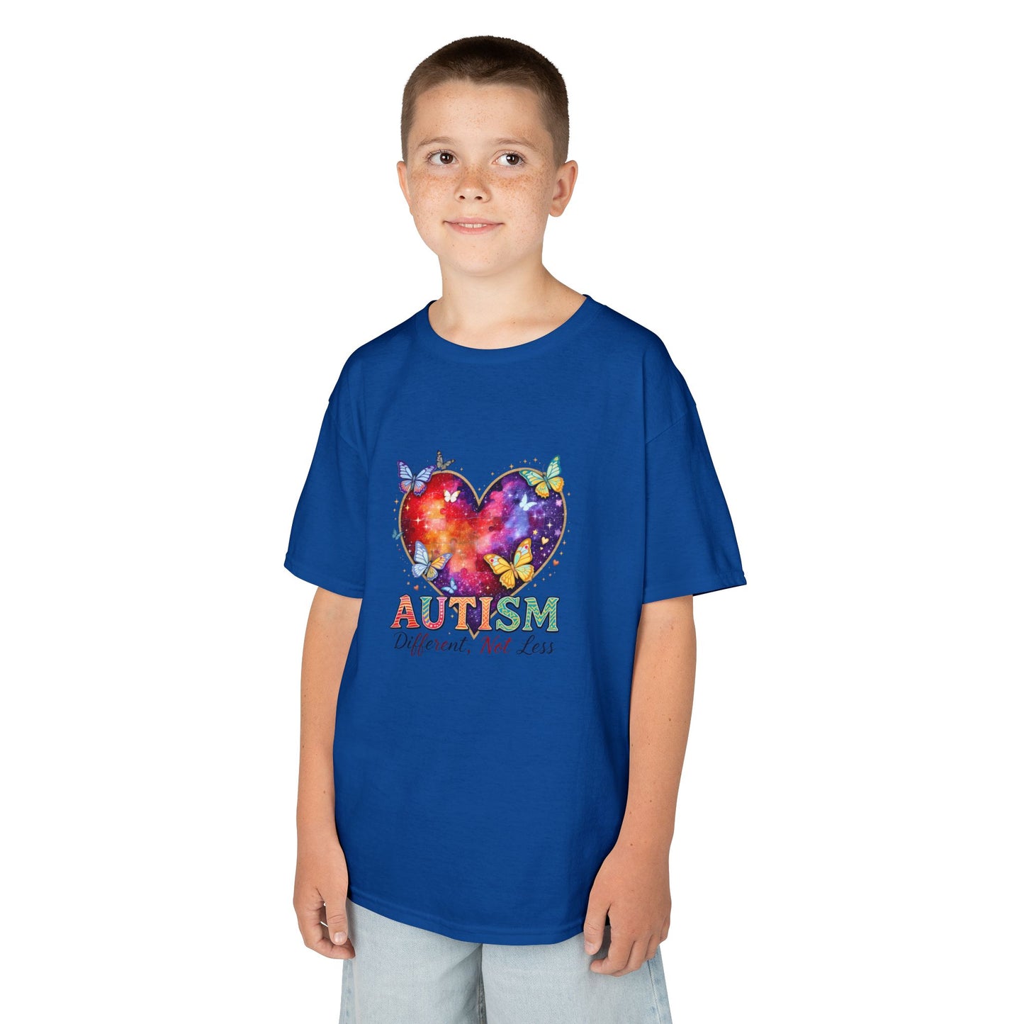 Autism Puzzle Heart Kids Tee | Different Not Less
