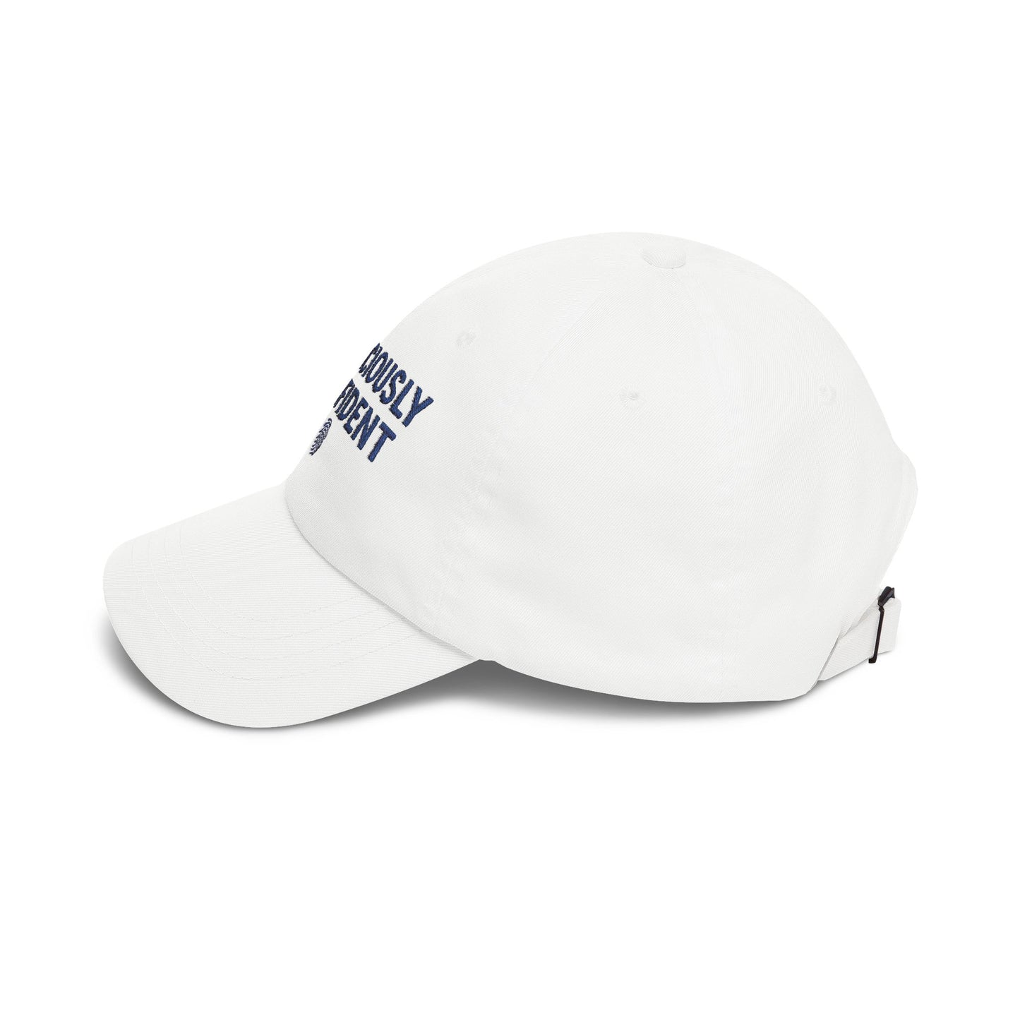 Suspiciously Confident Dad Cap | Embroidered Text, Fingerprint Accent