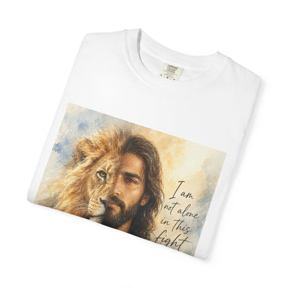 Jesus Lion of Judah t-shirt | I am not alone in this fight Christian tee