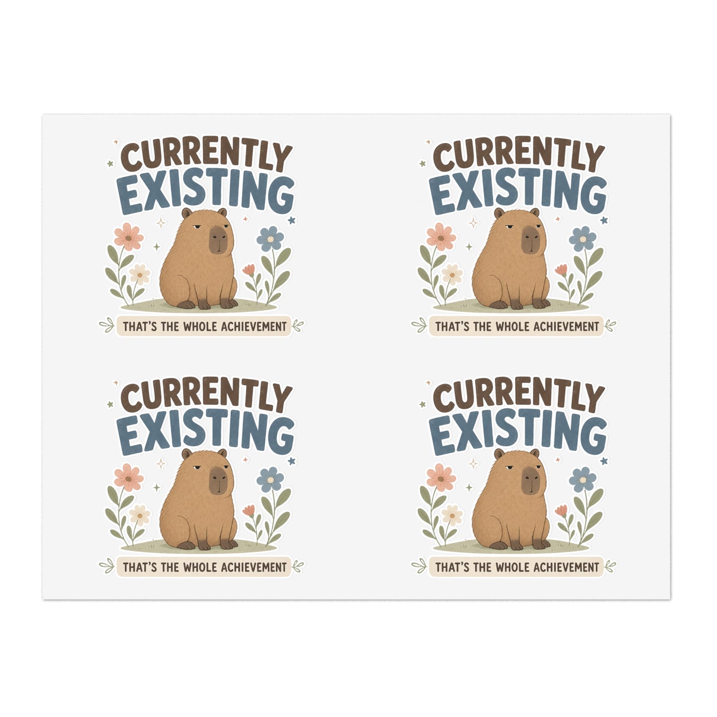 Capybara Sticker Sheet sticker sheet | capybara illustrations, cute animal stickers