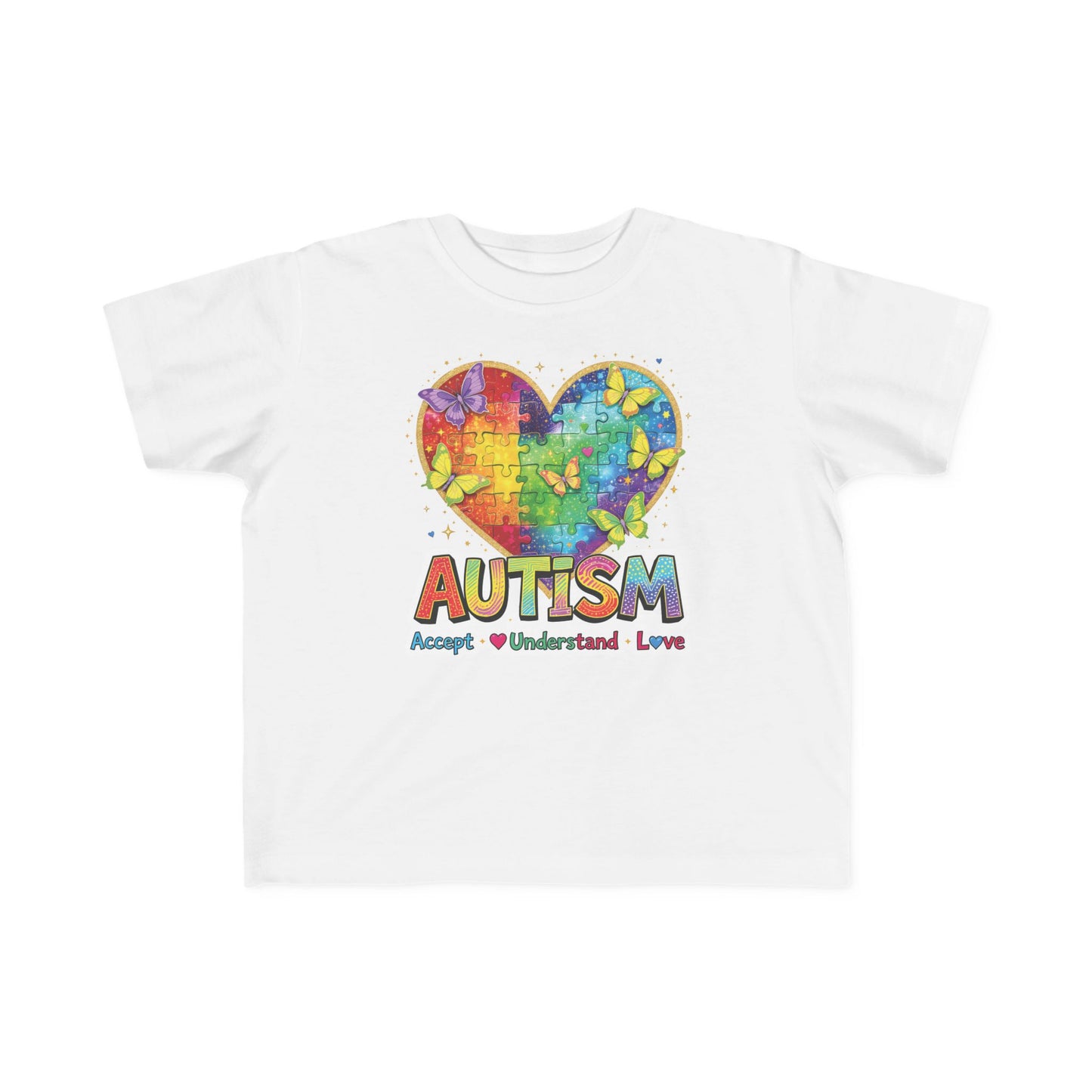 Autism Puzzle Heart Toddler Tee | Accept Understand Love