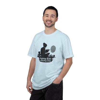 Raising Kids and Reading Crime T-shirt | Mom Reader Detective Design