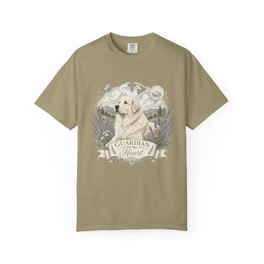 Great Pyrenees Guardian of My Heart T-Shirt | Mountain Dog Illustration