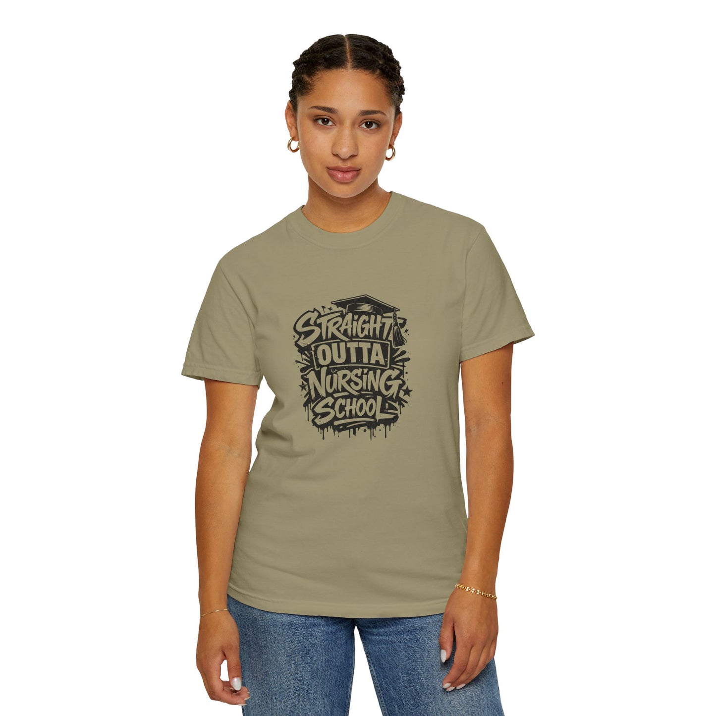 Straight Outta Nursing School T-shirt | Nursing Graduate Tee, Cap Graphic