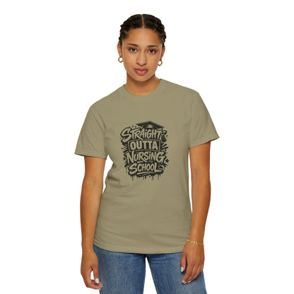 Straight Outta Nursing School T-shirt | Nursing Graduate Tee, Cap Graphic