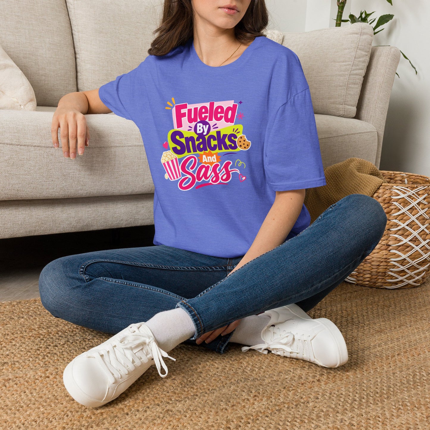 Fueled by Snacks and Sass T-Shirt | Snack Quote Tee