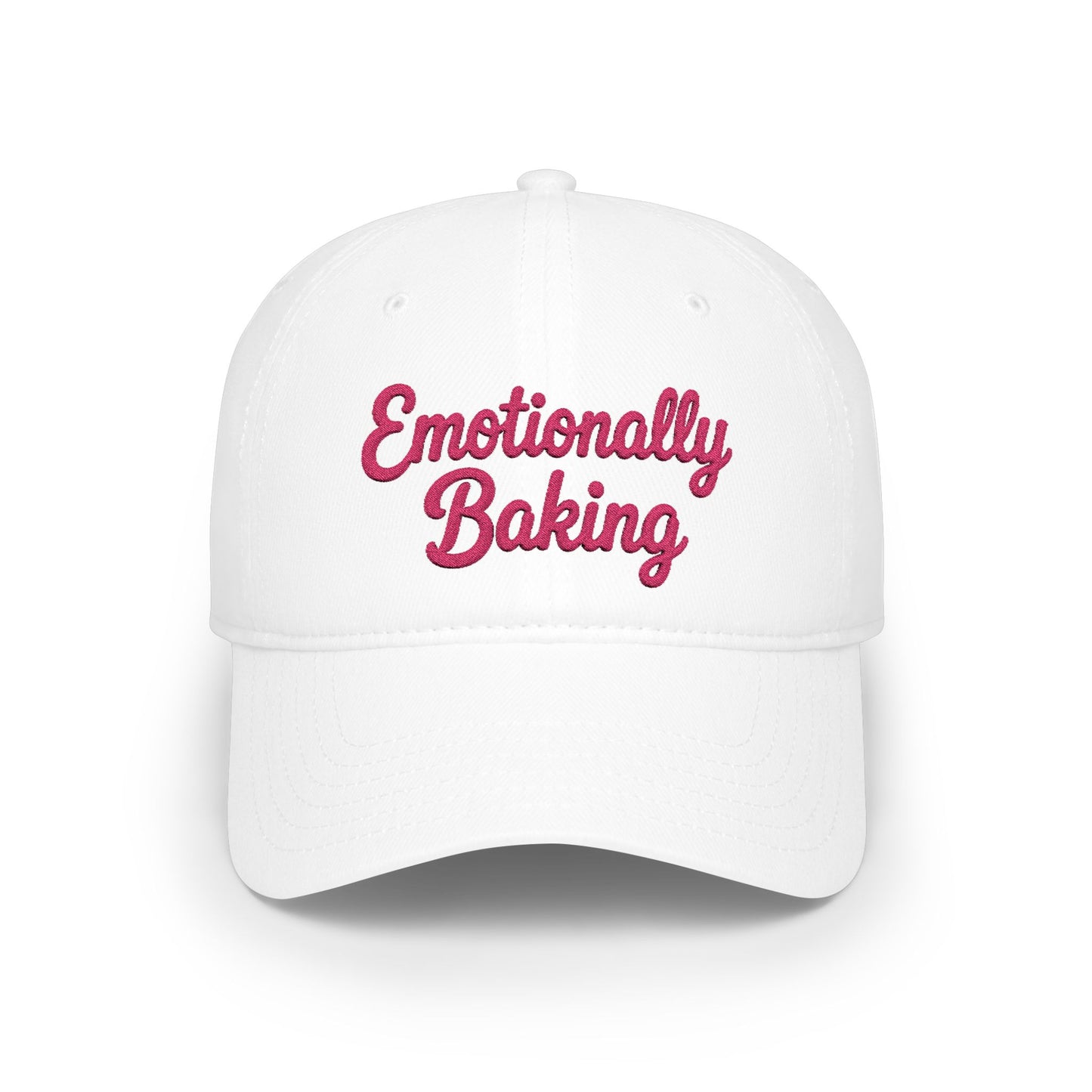 Emotionally Baking Cap | Embroidered Script Baseball Cap