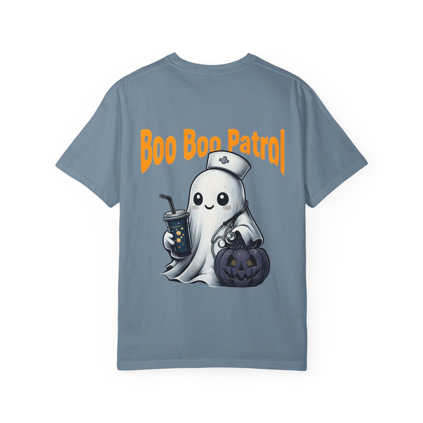 Halloween Ghost 'Boo Boo Patrol' T-Shirt, Unisex Graphic Tee, Fun Fall Apparel, Spooky Season Top, Nurse Halloween Fashion