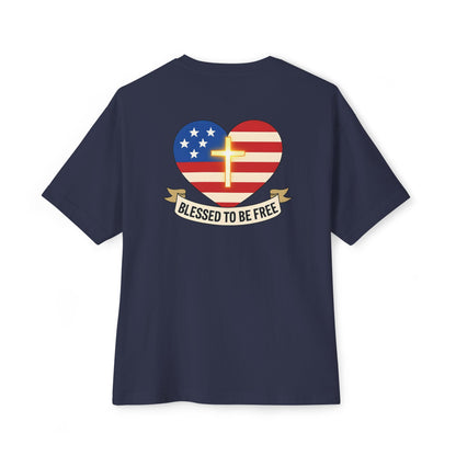 Freedom & Faith Unisex Oversized Tee, Summer Vibes Tee, Casual Gift, Patriotic Apparel, Faith-Based Outfit