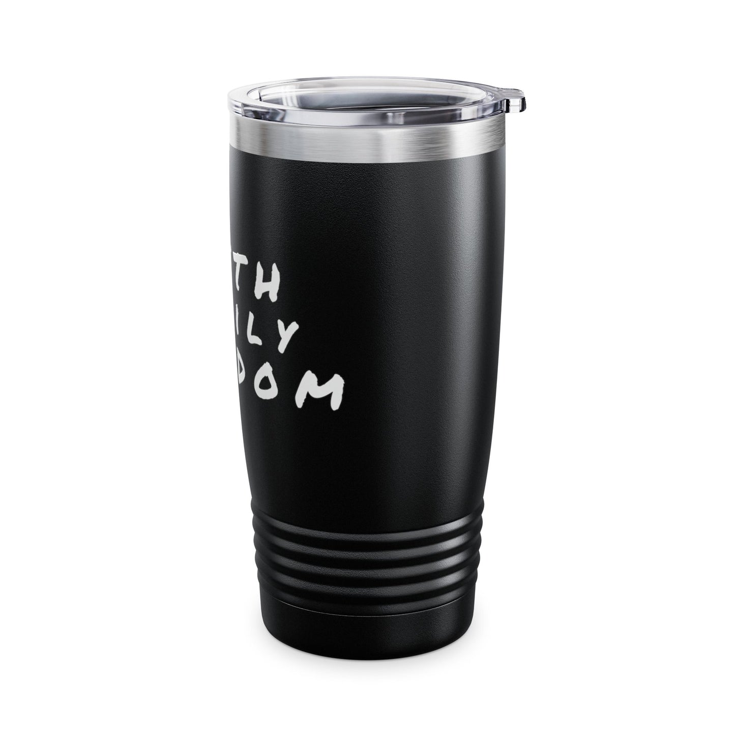 Faith, Family, Freedom Tumbler, 20oz Insulated Coffee Mug, Travel Cup, Unique Gift, Personalized Camping Tumbler