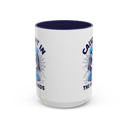 Nurse Coffee Mug, Cute Nursing Gift, Healthcare Appreciation, Fun Spider Design, Caught in the Rounds Mug