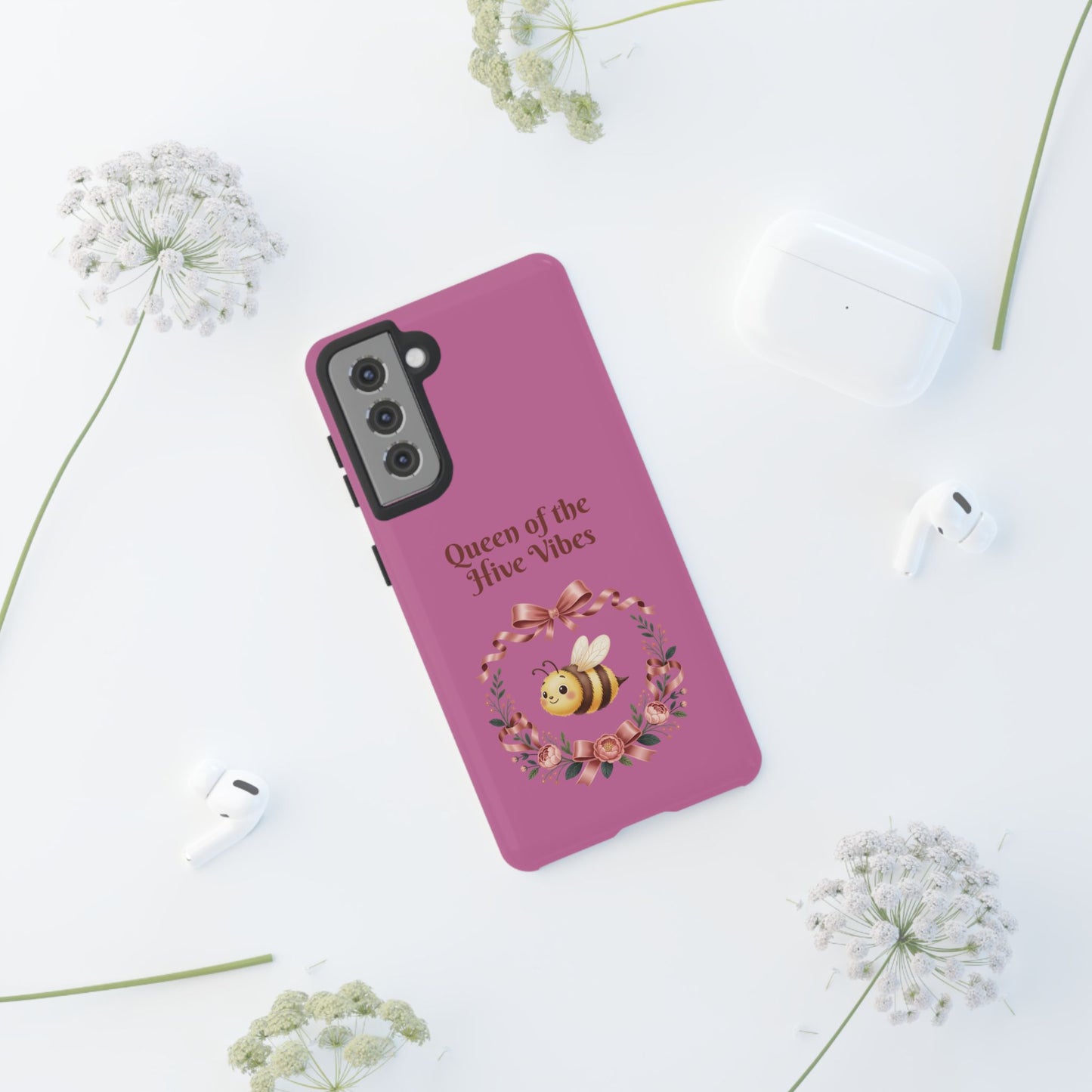 Queen of the Hive Bee Phone Case | Cute Floral Bee iPhone Case