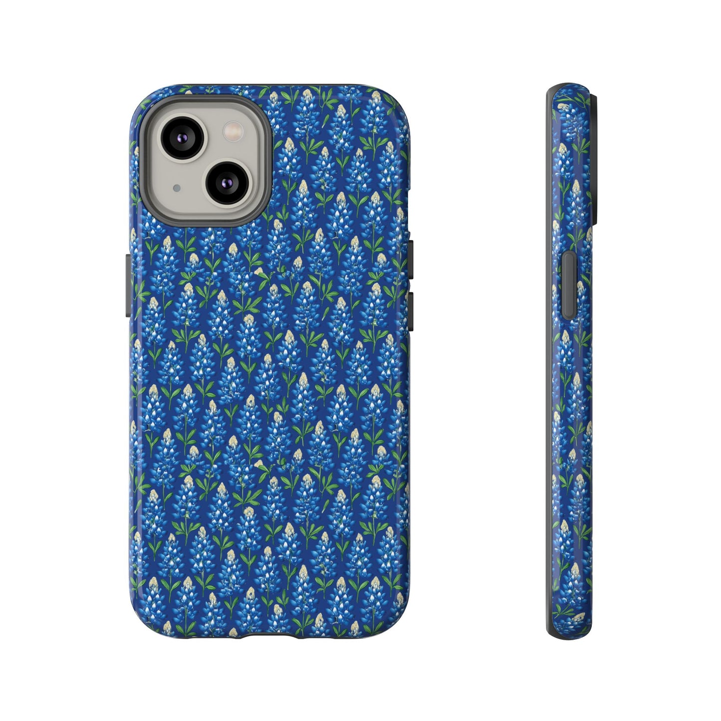 Phone Case, Texas Bluebonnet Tough Case, Navy Floral Phone Cover, Protective iPhone Case, Samsung Galaxy Case, Texas Wildflower Gift