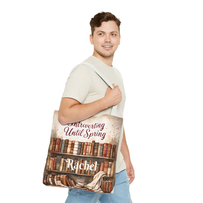 Personalized Introvert Tote Bag - Book Lover's Accessory, Everyday Use, Literary Gift, Spring Vibes, Book Club Essentials
