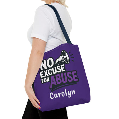 Empowerment Tote Bag - No Excuse for Abuse, Advocacy Tote, Eco-Friendly Bag, Fundraiser Gift, Awareness Campaign Bag