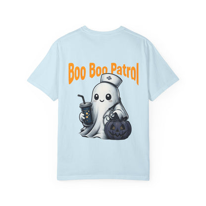 Halloween Ghost 'Boo Boo Patrol' T-Shirt, Unisex Graphic Tee, Fun Fall Apparel, Spooky Season Top, Nurse Halloween Fashion
