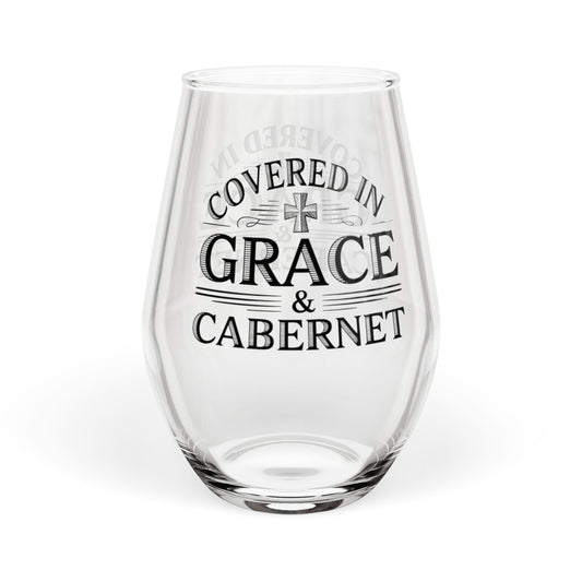 Covered in Grace & Cabernet Stemless Wine Glass | 11.75oz